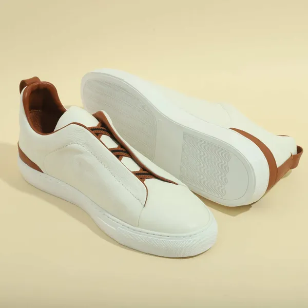 Comfortable Breathable Leather Men's Sneakers Low-top Leg Leather White Shoes Non-slip Flat Outdoor Sports
